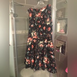 ModCloth Floral fit and flare dress
